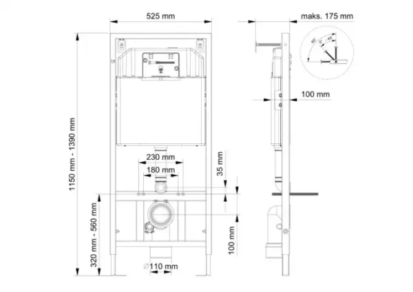 WC SET - Visam ugradni vodokotlić - Image 2